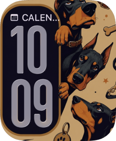 Dachshund Dog Pattern Apple Watch face - Art