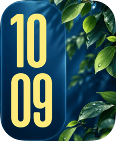 Dewy Leaves watch face preview image for Apple Watch