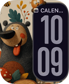 Dog Autumn Doodle Apple Watch face - Art