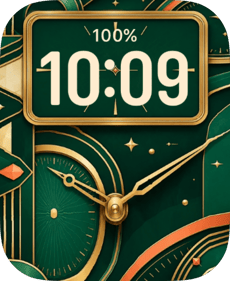 Emerald Deco Apple Watch face - Luxury