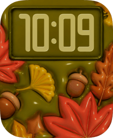 Enamel Autumn Apple Watch face - Nature
