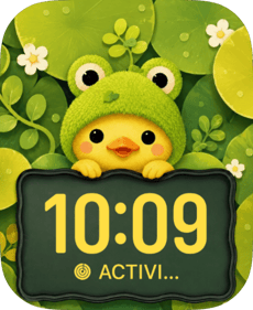Frog Pond Duckling Apple Watch face - Nature