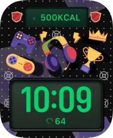 Gamer Night Apple Watch face - Video Games