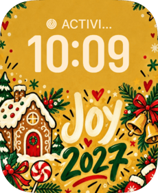 Gingerbread Cheer watch face preview image for Apple Watch