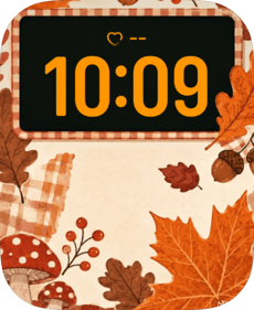 Gingham Harvest Apple Watch face - Nature