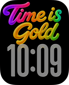 Golden Time Apple Watch face - Art