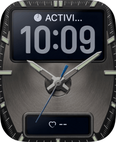 Graphite Classic Apple Watch face - Luxury