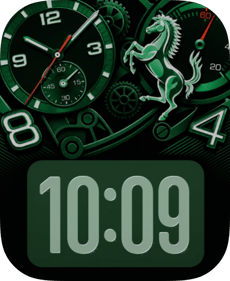 Green Stallion Apple Watch face - Cars
