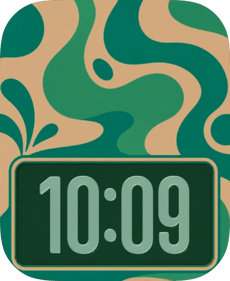 Green Waves Apple Watch face - Art
