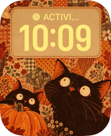 Harvest Whiskers watch face preview image for Apple Watch