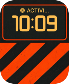Hazard Stripes watch face preview image for Apple Watch