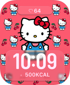Hello Kitty Cherry Pop Apple Watch face - Anime