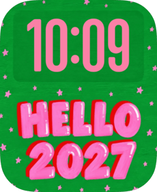 Hello Tomorrow watch face preview image for Apple Watch