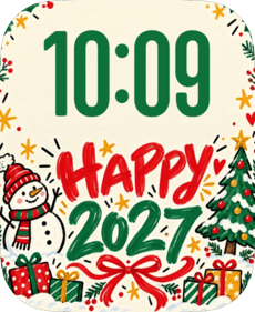 Holiday Wishes watch face preview image for Apple Watch