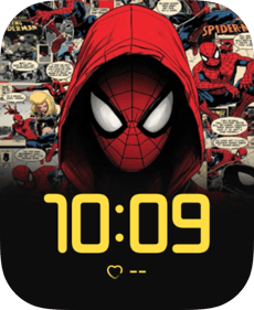 Hooded Spider-Man Apple Watch face - TV