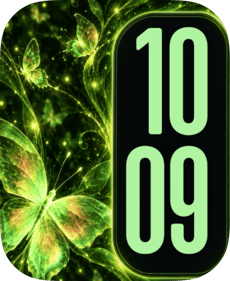 Jade Butterfly watch face preview image for Apple Watch