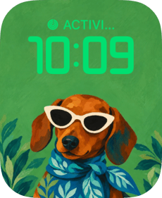 Leafy Hound watch face preview image for Apple Watch