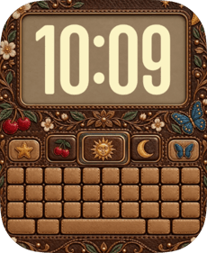 Leather Bloom watch face preview image for Apple Watch