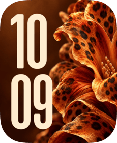 Leopard Bloom watch face preview image for Apple Watch