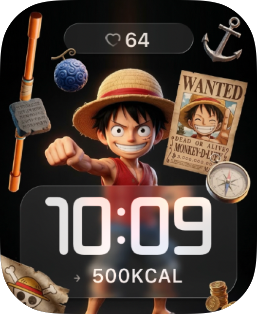 Luffy Wanted Adventure Apple Watch face - Anime