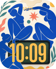 Matisse Blue Cutout Apple Watch face - Anime