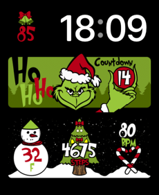 Merry Grinch Duo Apple Watch face - Special Collections