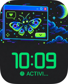 Midnight Moth watch face preview image for Apple Watch