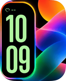 Mint Halo Apple Watch face - Art, Gradient