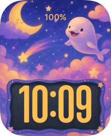 Moon Whale Apple Watch face - Special Collections, Nature