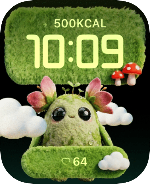 Moss Bloom Apple Watch face - Nature