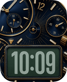 Navy Chrono Apple Watch face - Luxury