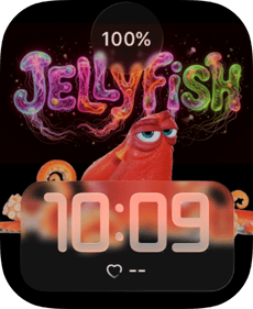 Neon Jellyfish Apple Watch face - TV