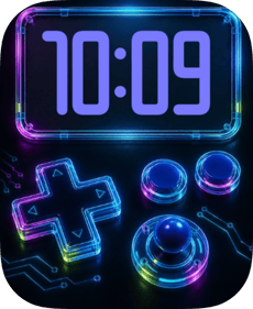 Neon Joystick Apple Watch face - Video Games