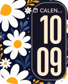 Night Daisies Apple Watch face - Nature
