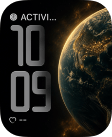 Nightside Earth Apple Watch face - Nature