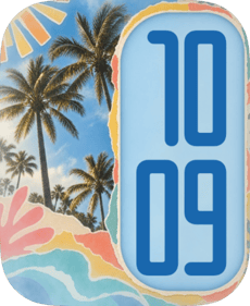 Paper Palms watch face preview image for Apple Watch