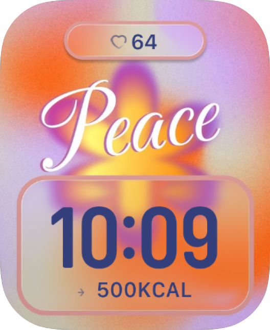 Pastel Peace Apple Watch face - Art