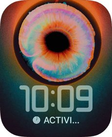 Pastel Vortex watch face preview image for Apple Watch