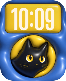 Peekaboo Cat watch face preview image for Apple Watch