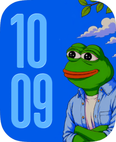 Pepe Blue Apple Watch face - TV