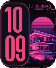 Pink Neon Villa Apple Watch face - Cities, Art