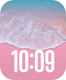 Pink Tide Apple Watch face - Nature