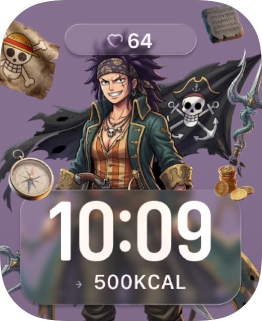 Pirate Captain Legend Apple Watch face - Anime