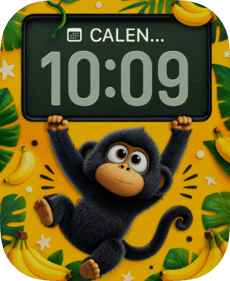 Playful Monkey Jungle Apple Watch face - Nature