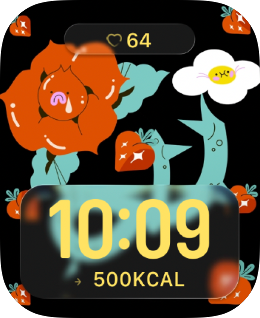 Poppy Bloom Apple Watch face - Nature