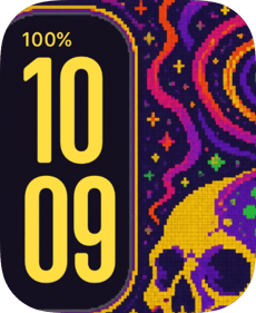 Purple Pixel Drift Apple Watch face - Video Games