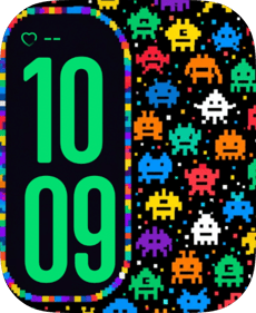 Rainbow Aliens Apple Watch face - Video Games