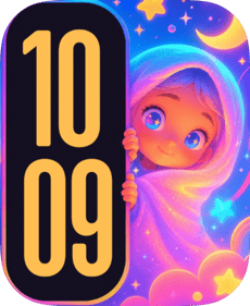 Rainbow Anime Girl Apple Watch face - Nature
