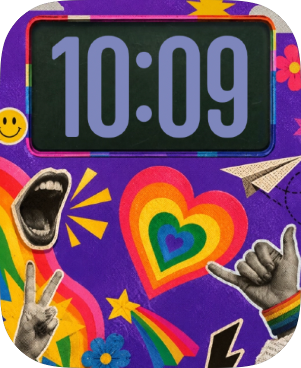 Rainbow Joy Collage Apple Watch face - Special Collections