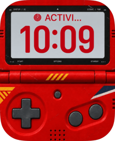 Red Clamshell watch face preview image for Apple Watch